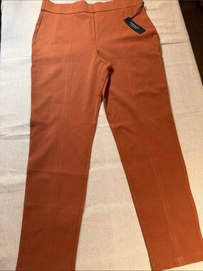 Sorella Burnt Orange Straight-Leg Ponte Pants